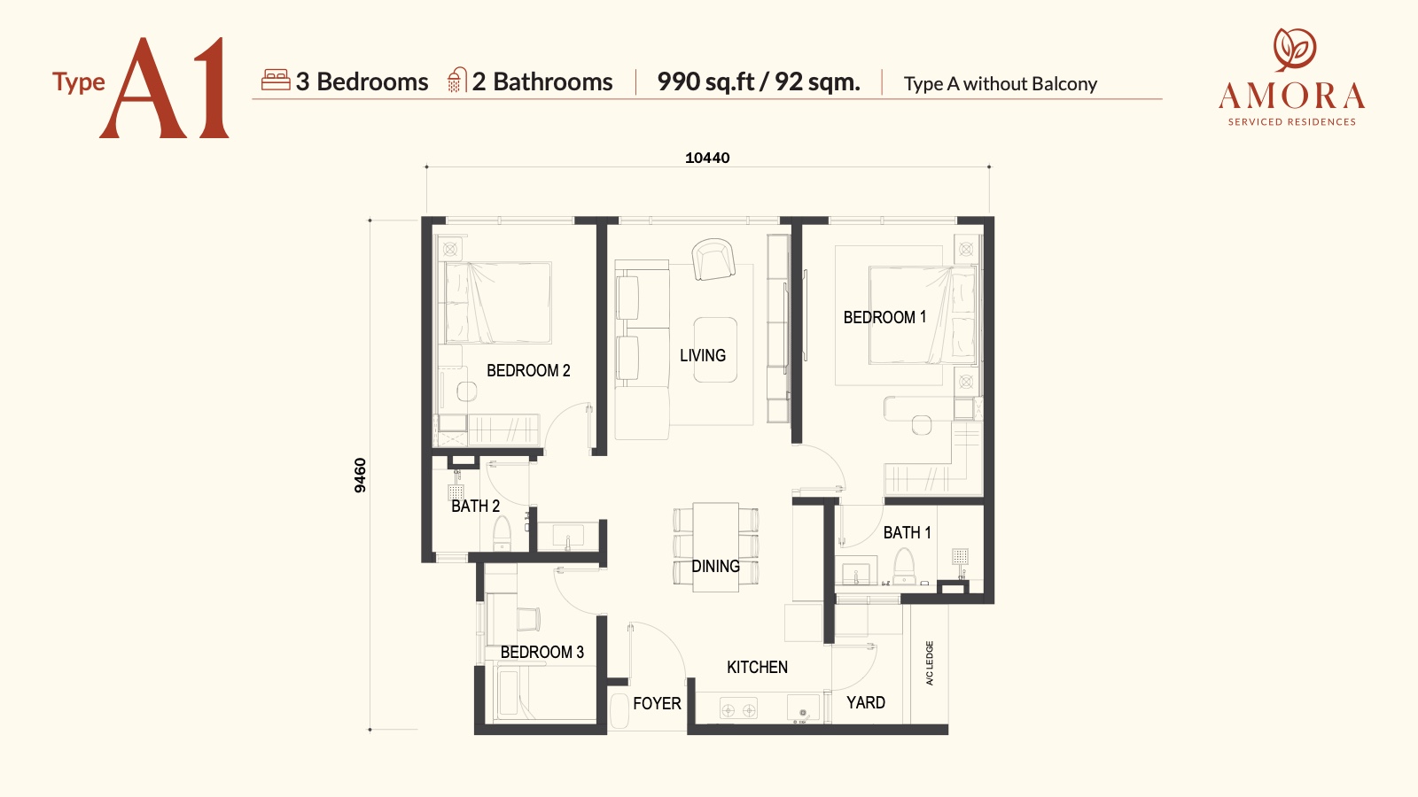 Type A1 floor plan