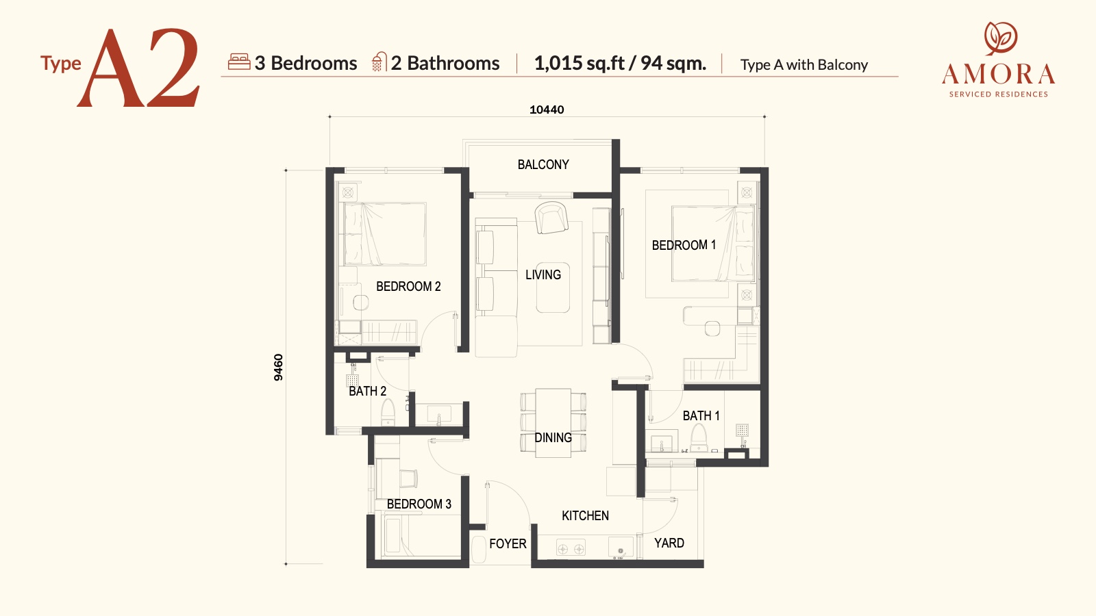 Type A2 floor plan