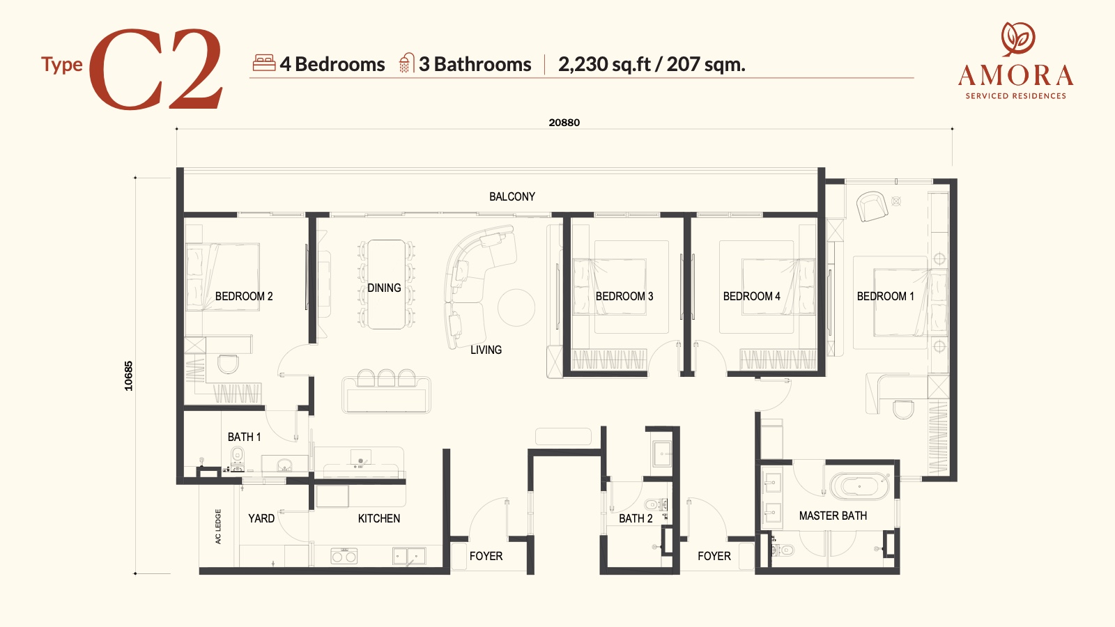 Type C2 floor plan